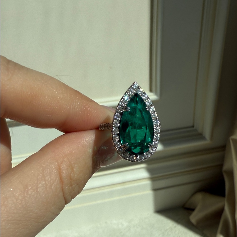 Emerald Pear Ring - image 1